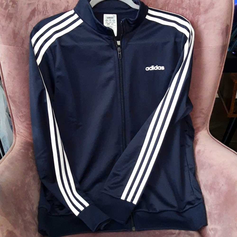 NWT ADIDAS CLASSIC TRI-STRIPE JACKET LEGEND INK/WHITE